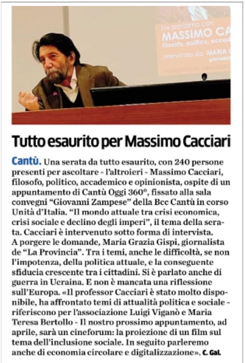 Rassegna stampa: La Provincia